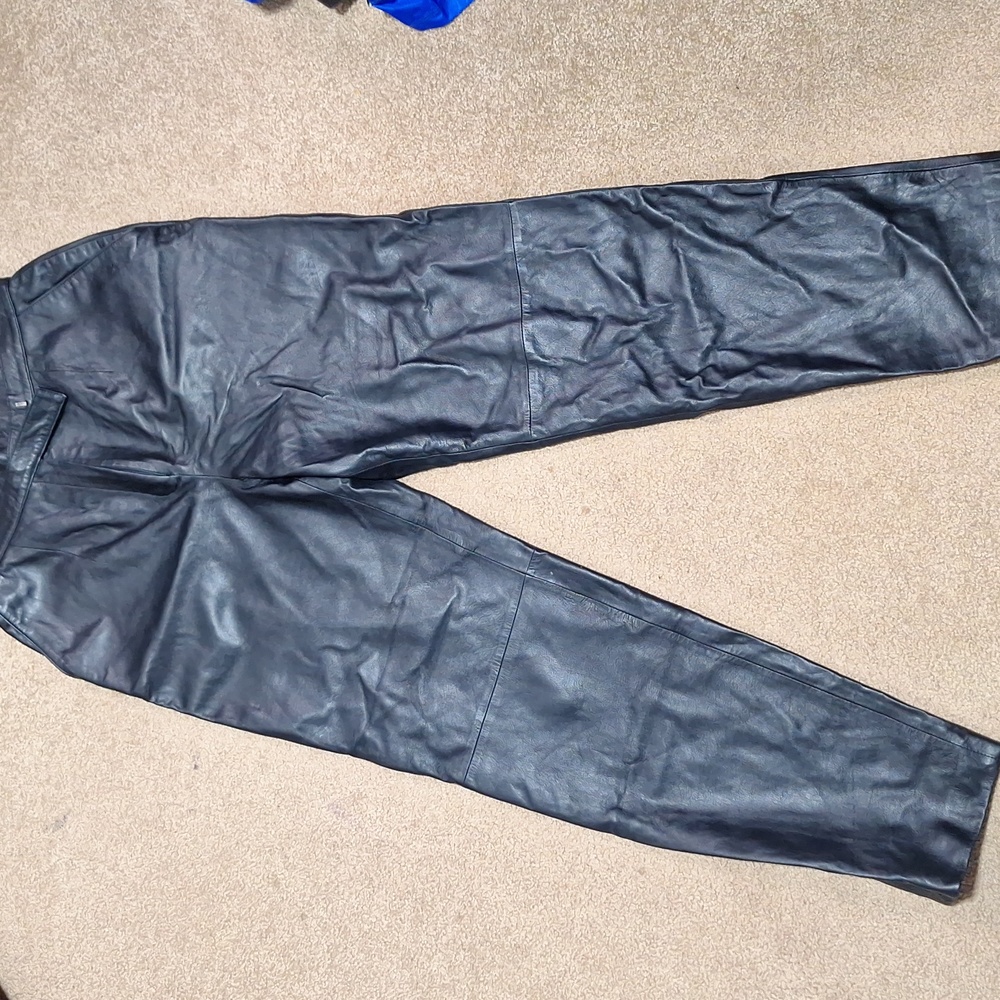 Genuine leather pants